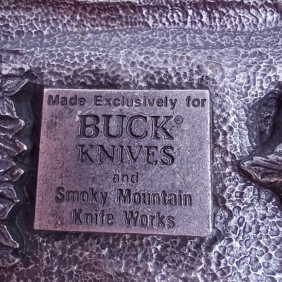 Buck knife belt buckle Vtg 4 generations Smoky mtn knife works - Picture 4 of 5